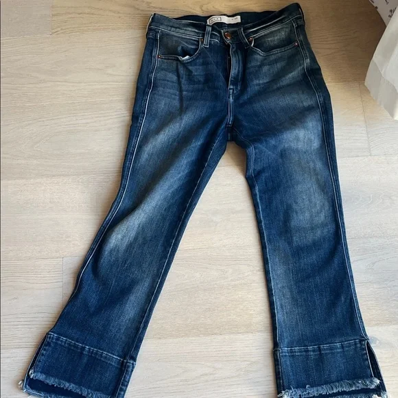 AYR Women's Raw Hem Jeans - Dark Blue - Picture 1 of 5